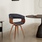 Armen Living Summer Modern Chair In Charcoal Fabric and Walnut Wood LCSUCHWACH - alternate 2